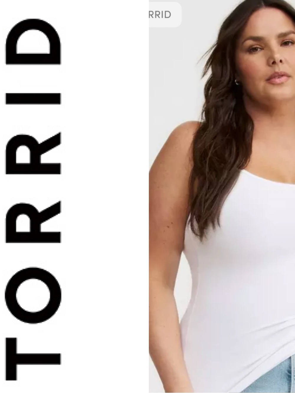 NWT TORRID Women’s Foxy Cami Tank Top Bright White Size 1